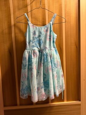 Zhenzi Light Blue Floral Party Dress